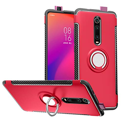 Labanema Hülle für Redmi K20, Ring Kickstand 360 Grad rotierenden Fingerring Grip Drop Schutz Stoßdämpfung Weichen TPU Cover für Xiaomi Redmi K20 /Redmi K20 Pro/Mi 9T /Mi 9T Pro - Rot von Labanema