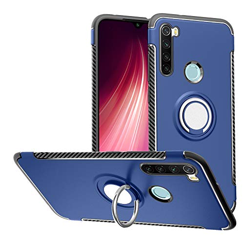 Labanema Hülle für Redmi Note 8, Ring Kickstand 360 Grad rotierenden Fingerring Grip Drop Schutz Stoßdämpfung Weichen TPU Cover für Xiaomi Redmi Note 8 - Blau von Labanema