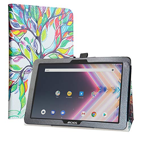 Labanema Kompatibel mit Archos Core 101 3G Ultra Tablet Hülle, Slim Fit Folio PU Leder dünne Kunstleder Schutzhülle Cover Schale Etui Tasche für 10.1" Archos Core 101 3G Ultra Tablet - Love Tree von Labanema