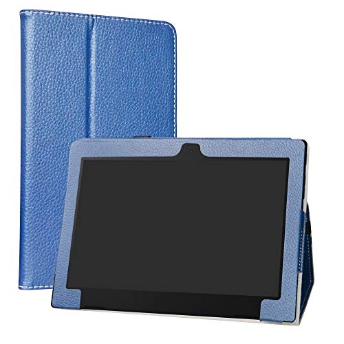 Labanema Lenovo IdeaPad D330 Hülle, Slim Fit Folio PU Leder dünne Kunstleder Schutzhülle Cover Schale Etui Tasche für Lenovo IdeaPad D330 (10,1 Zoll) Notebook - Blau von Labanema