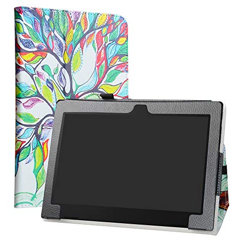 Labanema Lenovo IdeaPad D330 Hülle, Slim Fit Folio PU Leder dünne Kunstleder Schutzhülle Cover Schale Etui Tasche für Lenovo IdeaPad D330 (10,1 Zoll) Notebook - Love Tree von Labanema