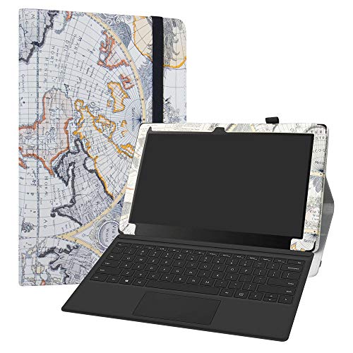 Labanema Linx 12X64 Hülle, Slim Fit Folio PU Leder dünne Kunstleder Schutzhülle Cover Schale Etui Tasche für 12.5" Linx 12X64 Tablet - Map White Labanema Linx 12X64 Hülle, Slim Fit Folio PU Leder dünne Kunstleder Schutzhülle Cover Schale Etui Tasche für 12.5" Linx 12X64 Tablet - Map White von Labanema
