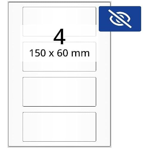 Etiketten rechteckig 150 x 60 mm weiß VE 400 Stück von Labelident