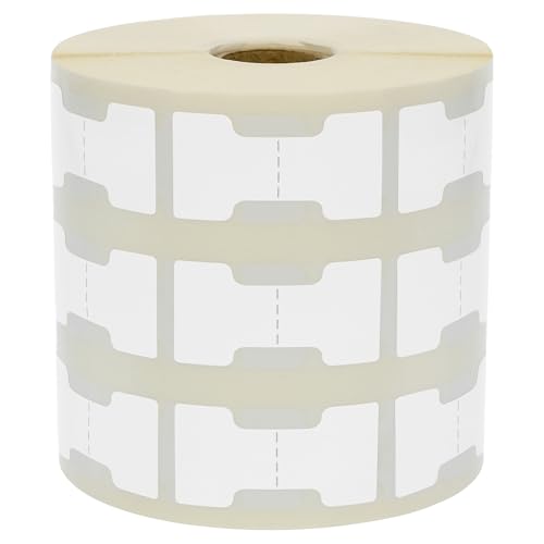 Kabelfahnen in weiß - 25 x 50 mm - 3.000 Vinyl Kabeletiketten auf 25 mm Kern, für Kabel-Ø 3,0 bis 6,5 mm, glänzend von Labelident