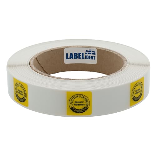 Labelident Kabelprüfplaketten 20 x 50 mm für Kabel-Ø 6,0 bis 12,0 mm - Nächster Prüftermin - 1.000 Prüfplaketten auf Rolle 2025-2030, Vinyl gelb-schwarz Labelident Kabelprüfplaketten 20 x 50 mm für Kabel-Ø 6,0 bis 12,0 mm - Nächster Prüftermin - 1.000 Prüfplaketten auf Rolle 2025-2030, Vinyl gelb-schwarz von Labelident