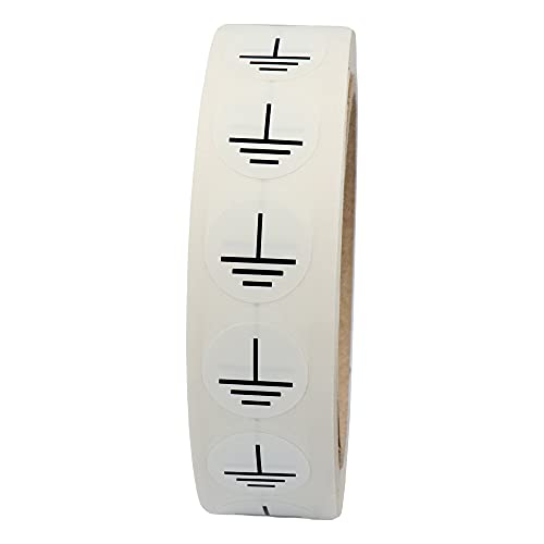 Labelident Leiterkennzeichnung - Erde - Ø 12,5 mm - 1.000 Leiterkennzeichen Etiketten auf 1 Rolle(n), Polyester, weiß-schwarz, selbstklebend von Labelident