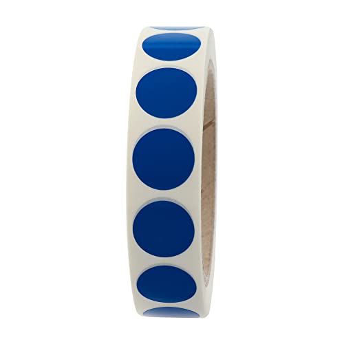 Markierungspunkte blau - Ø 20 mm - 1.000 bunte Verschlussetiketten auf 1 Rolle(n), 40 mm Kern, Polyethylen, Inventuretiketten selbstklebend von Labelident