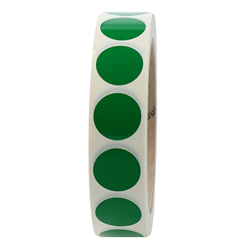 Labelident Markierungspunkte grün - Ø 20 mm - 1.000 bunte Verschlussetiketten auf 1 Rolle(n), 3 Zoll (76,2 mm) Kern, Polyethylen, Inventuretiketten selbstklebend von Labelident