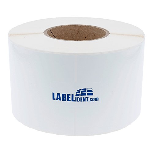 Labelident PE Polyethylen Etiketten weiß - 100 x 150 mm - 1.000 wetterfeste Thermotransfer-Etiketten auf 3 Zoll (76,2 mm) Rolle für Standard- und Industriedrucker, selbstklebend, glänzend von Labelident