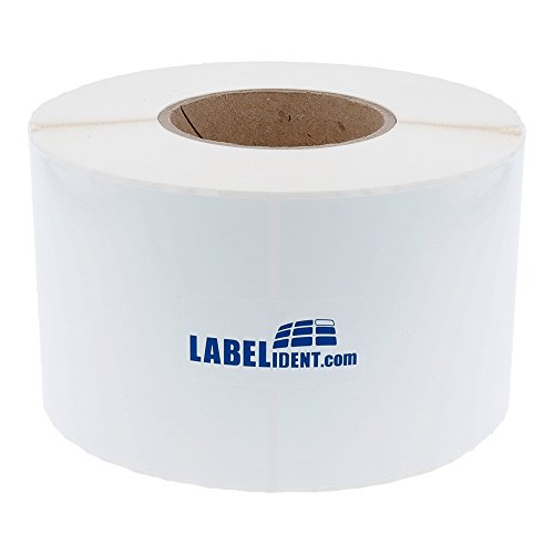 Labelident PVC Etiketten weiß - 100 x 150 mm - 500 wetterfeste Thermotransfer-Etiketten auf 1 Rolle(n), 3 Zoll (76,2 mm) für Standard- und Industriedrucker, Industrieetiketten glänzend von Labelident