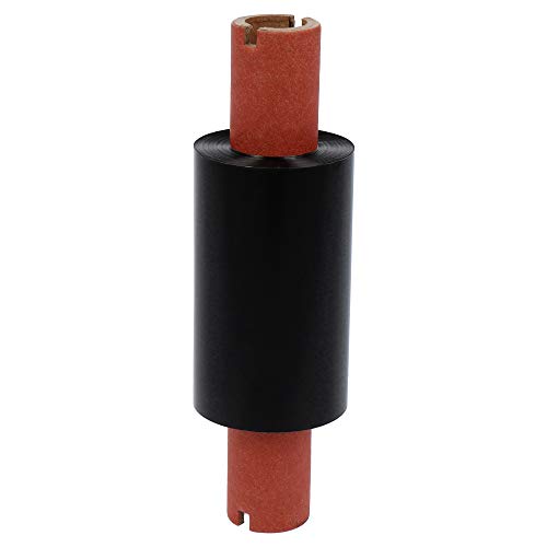 Labelident Premium Thermotransfer Harz Farbband Außenwicklung, schwarz - 65 mm x 74 m - für alle Folienetiketten, 0,5 Zoll (12,7 mm) Rollenkern von Labelident