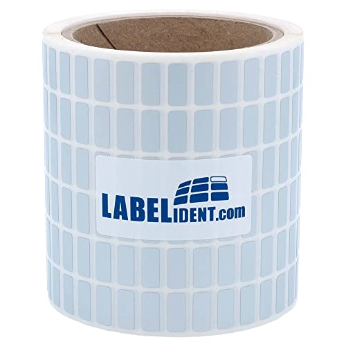 Labelident Sicherheitsetiketten, Checkerboard-Effekt - 15 x 6,35 mm - 10.000 Polyester Etiketten auf 3 Zoll (76,2 mm) Rolle für Standard- und Industriedrucker, selbstklebend von Labelident