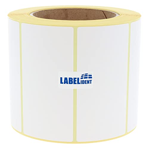 Labelident Thermo-Eco Papier - 100 x 50 mm - 2.600 BPA-freie Thermodirekt Etiketten auf 3 Zoll (76,2 mm) Rolle für Standard- und Industriedrucker, wieder ablösbar von Labelident