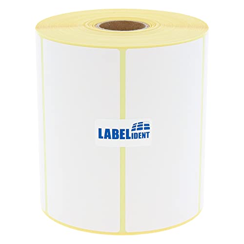 Labelident Thermo-Eco Papier auf Rolle - 101,6 x 38,1 mm - 1.790 BPA-freie Thermodirekt Etiketten auf 1 Zoll (25,4 mm) Rolle für Desktopdrucker, wieder ablösbar von Labelident