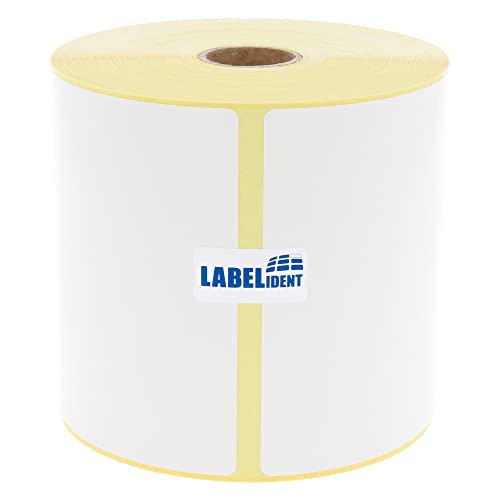 Labelident Thermo-Top Papier 101,6 x 76,2 mm, formatgleich mit Zebra 800264-305 - 930 Thermodirekt-Etiketten auf 1 Zoll (25,4 mm) Rolle von Labelident