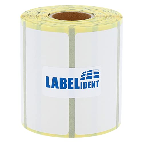 Thermoetiketten 50,8 x 25,4 mm, formatgleich mit Zebra 3012910-T - 353 Zebra Drucker Etiketten auf 19 mm Rolle für mobile Drucker von Labelident