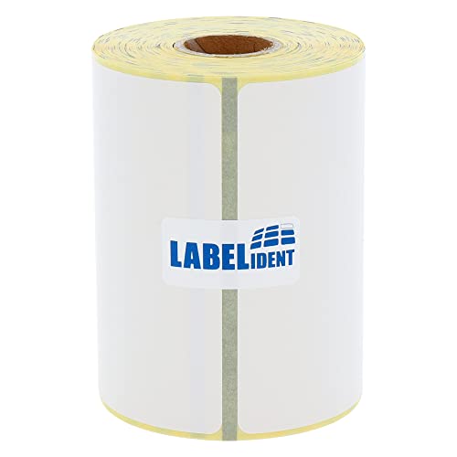 Labelident Thermoetiketten 76,2 x 50,8 mm, formatgleich mit Zebra 3008731-T - 300 Zebra Drucker Etiketten auf 0,75 Zoll (19 mm) Rolle für mobile Drucker von Labelident