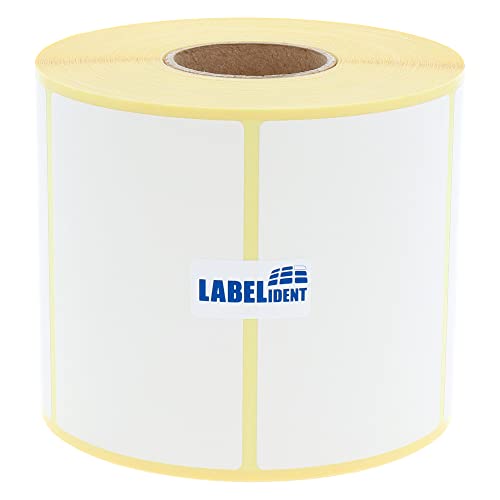 Labelident Thermoetiketten - 80 x 40 mm - 1.500 BPA-freie Thermodirekt Etiketten auf 1,57 Zoll (40 mm) Rolle für Standard- und Industriedrucker, selbstklebend von Labelident