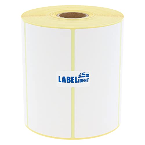 Labelident Thermoetiketten auf Rolle - 100 x 48 mm - 1.500 BPA-freie Thermodirekt Etiketten auf 1 Zoll (25,4 mm) Rolle für Desktopdrucker, selbstklebend von Labelident