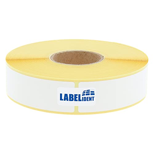 Thermoetiketten - 25 x 75 mm - 950 BPA-freie Thermodirekt Etiketten auf 40 mm Rolle für Standard- und Industriedrucker, selbstklebend von Labelident