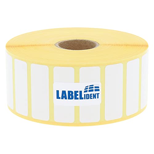 Thermoetiketten auf Rolle - 36 x 12,7 mm - 3.500 BPA-freie Thermodirekt Etiketten auf 25 mm Rolle für Desktopdrucker, selbstklebend von Labelident