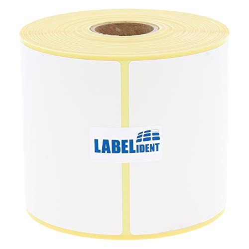 Labelident Thermoetiketten auf Rolle - 74 x 105 mm - 400 BPA-freie Thermodirekt Etiketten auf 1 Zoll (25,4 mm) Rolle für Desktopdrucker, selbstklebend von Labelident