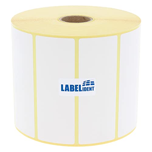 Thermoetiketten auf Rolle - 90 x 33 mm - 2.000 BPA-freie Thermodirekt Etiketten auf 25 mm Rolle für Desktopdrucker, selbstklebend von Labelident