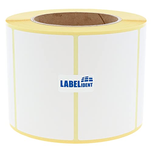 Labelident Thermoetiketten auf Rolle - 90 x 60 mm - 1000 BPA-freie Thermodirekt Etiketten Eco auf 3 Zoll für Standard- und Industriedrucker, selbstklebend von Labelident