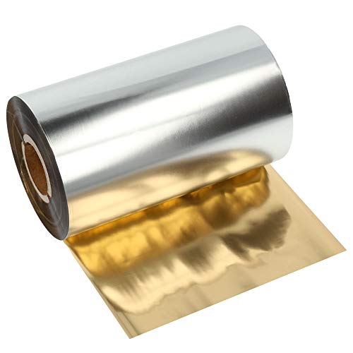 Labelident Thermotransfer Color Wachs/Harz Farbband Außenwicklung, Gold metallic glänzend - 110 mm x 300 m - für glänzende Papieretiketten, 1 Zoll (25,4 mm) Kern von Labelident