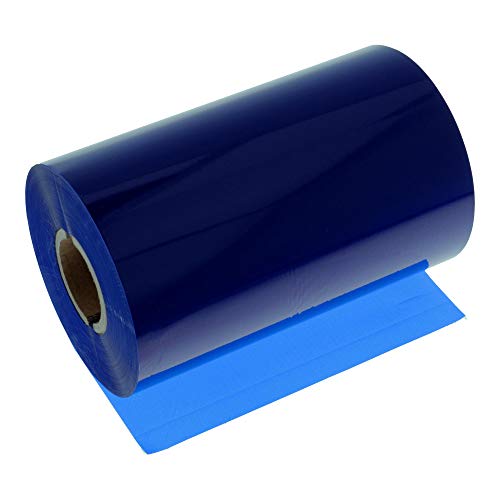 Labelident Thermotransfer Color Wachs/Harz Farbband Außenwicklung, blau - 110 mm x 300 m - für glänzende Papieretiketten, 1 Zoll (25,4 mm) Kern von Labelident