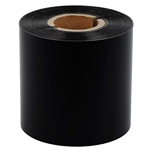 Labelident Thermotransfer Eco Wachs Farbband Außenwicklung, schwarz - 50 mm x 300 m - für Matte Papieretiketten, 1 Zoll (25,4 mm) Rollenkern von Labelident