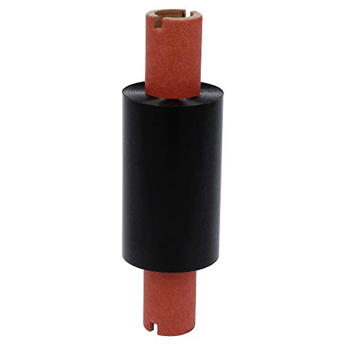 Labelident Thermotransfer Eco Wachs Farbband Außenwicklung, schwarz - 65 mm x 74 m - für unbeschichtete Papieretiketten, 0,5 Zoll (12,7 mm) Rollenkern von Labelident
