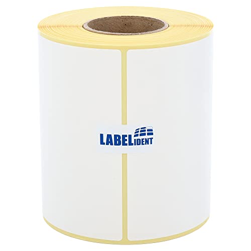 Labelident Thermotransfer-Etiketten auf Rolle - 104 x 150 mm - 250 Haftetiketten auf 1 Rolle(n), 1,57 Zoll (40 mm) Kern Rollenetiketten Papier, selbstklebend von Labelident