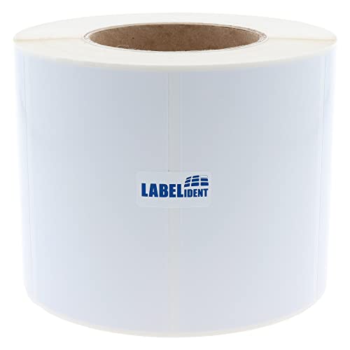Labelident Thermotransfer Etiketten auf Rolle - 110 x 70 mm - 950 Papier Etiketten High Gloss, 3 Zoll (76,2 mm) Kern, hochglänzend, Inkjet Etiketten beschichtet von Labelident