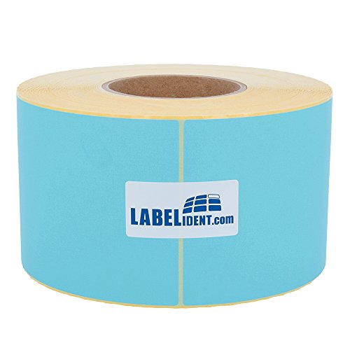 Labelident Thermotransfer-Etiketten auf Rolle blau - 100 x 150 mm - 1.000 Haftetiketten auf 1 Rolle/n, 3 Zoll (76,2 mm) Kern, Rollenetiketten Papier, selbstklebend von Labelident