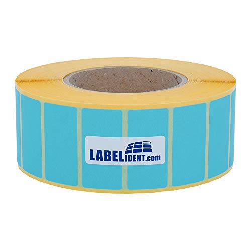 Labelident Thermotransfer-Etiketten auf Rolle blau - 60 x 40 mm - 1.000 Haftetiketten auf 1 Rolle/n, 3 Zoll (76,2 mm) Kern, Rollenetiketten Papier, selbstklebend von Labelident