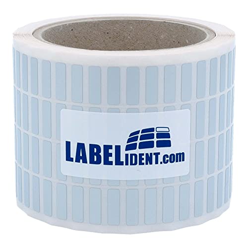 Thermotransfer-Etiketten auf Rolle silber - 19 x 6,35 mm - 10.000 Polyester PET Etiketten auf 1 Rolle(n), 76 mm, Typenschild Etiketten selbstklebend von Labelident