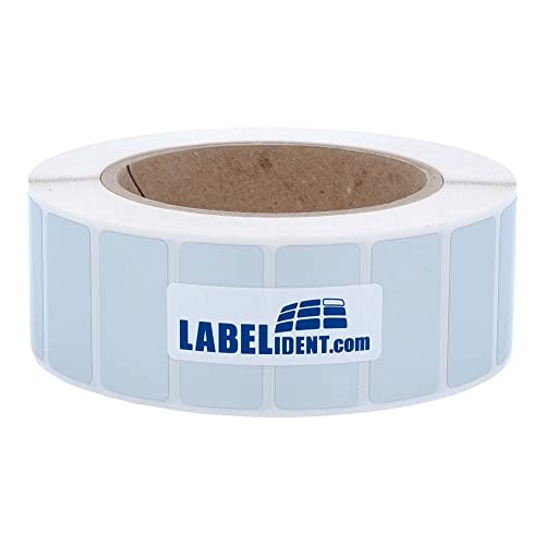 Labelident Thermotransfer-Etiketten auf Rolle silber - 35 x 19 mm - 2.000 Polyester PET Etiketten auf 1 Rolle(n), 3 Zoll (76,2 mm), Typenschild Etiketten selbstklebend von Labelident