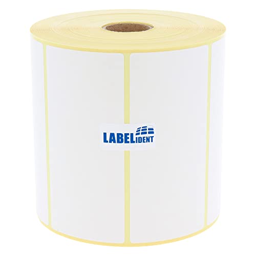 Labelident Thermotransfer-Etiketten auf Rolle weiß - 106 x 48 mm - 1500 Haftetiketten auf 1 Rolle(n), 1 Zoll Kern, Rollenetiketten Papier, selbstklebend von Labelident