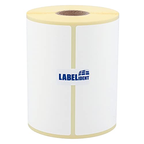Labelident Thermotransfer-Etiketten auf Rolle weiß - 108 x 60 mm - 1.200 Haftetiketten auf 1 Rolle/n, 1 Zoll (25,4 mm) Kern, Rollenetiketten Papier, selbstklebend von Labelident