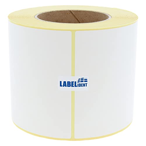 Labelident Thermotransfer-Etiketten auf Rolle weiß - 110 x 162 mm - 500 Haftetiketten auf 1 Rolle(n), 3 Zoll Kern, Rollenetiketten Papier, selbstklebend, Trägerperfo. von Labelident