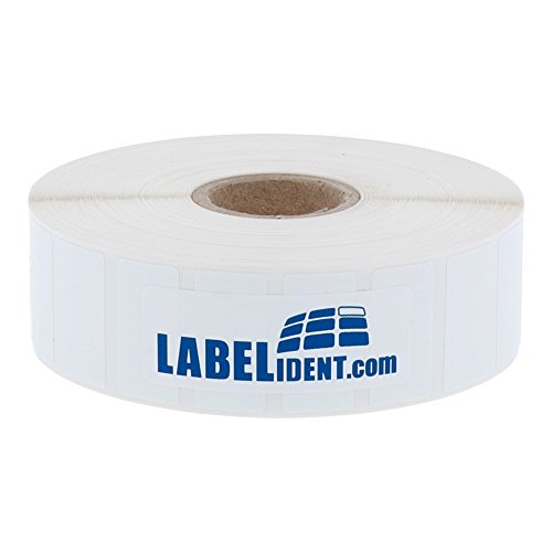 Labelident Thermotransfer Etiketten auf Rolle weiß - 25,4 x 12,7 mm - 5.100 Polyester PET Etiketten für Typenschilder, 1 Zoll (25,4 mm), selbstklebend, satinweiß von Labelident