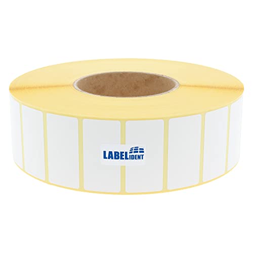 Labelident Thermotransfer-Etiketten auf Rolle weiß - 42 x 15 mm - 5.000 Haftetiketten auf 1 Rolle(n), 3 Zoll (76,2 mm) Kern, Rollenetiketten Papier, selbstklebend von Labelident