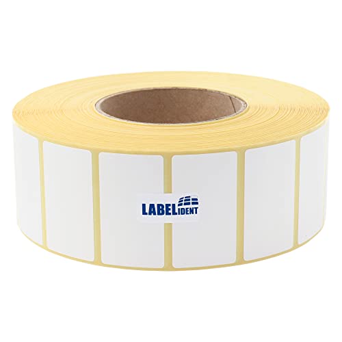 Labelident Thermotransfer-Etiketten auf Rolle weiß - 50 x 30 mm - 5.000 Haftetiketten auf 1 Rolle(n), 3 Zoll (76,2 mm) Kern, Rollenetiketten Papier, selbstklebend von Labelident