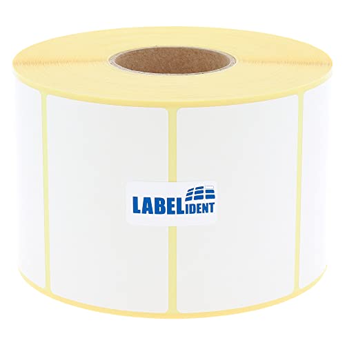 Labelident Thermotransfer-Etiketten auf Rolle weiß - 70 x 45 mm - 1500 Haftetiketten auf 1 Rolle(n), 1,57 Zoll Kern für Standard- und Industriedrucker, Rollenetiketten Papier, selbstklebend von Labelident
