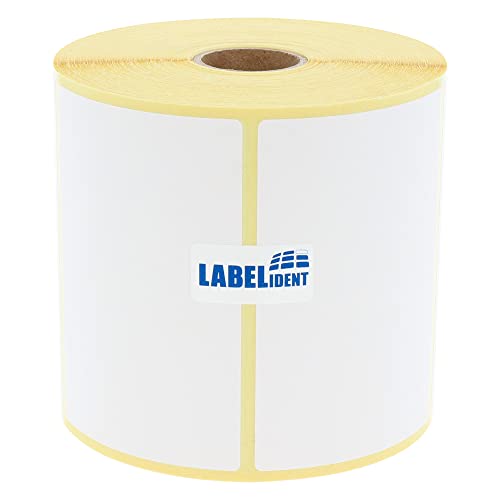 Labelident Thermotransfer-Etiketten auf Rolle weiß - 90 x 60 mm - 1.000 Haftetiketten auf 1 Rolle/n, 1 Zoll (25,4 mm) Kern, Rollenetiketten Papier, wieder ablösbar von Labelident