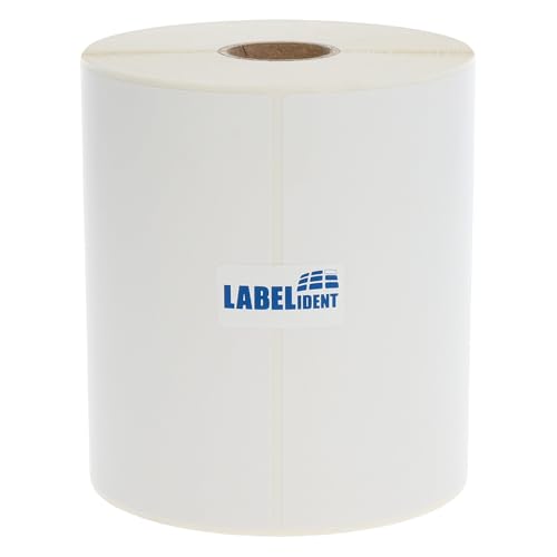 Labelident Thermotransfer-Etiketten extrem permanent - 105 x 74 mm - 500 Reifenetiketten auf 1 Zoll Rollenkern für Desktopdrucker, Papier, seidenmatt von Labelident