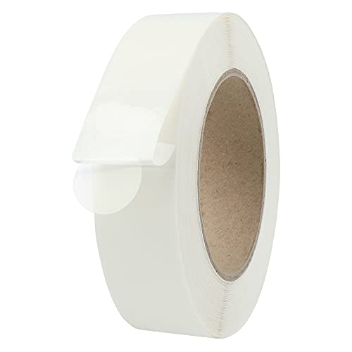 Verschlussetiketten transparent - Ø 25 mm - 2.000 klare Kreis Etiketten auf 1 Rolle(n), 40 mm Kern, Polyethylen selbstklebend, mittig perforiert von Labelident