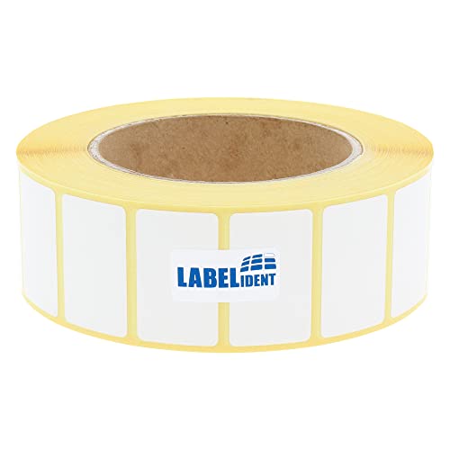 Thermotransfer-Etiketten - 38 x 23 mm - 2.000 Haftetiketten auf 1 Rolle/n, 76 mm, Papier Rollenetiketten, wieder ablösbar Thermotransfer-Etiketten - 38 x 23 mm - 2.000 Haftetiketten auf 1 Rolle/n, 76 mm, Papier Rollenetiketten, wieder ablösbar von Labelident