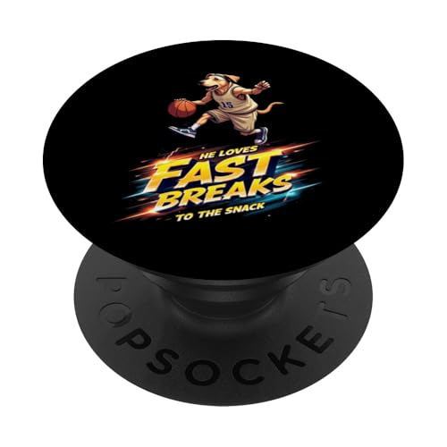 Lustiges Basketball-Geschenk für Labrador-Hundeliebhaber PopSockets Klebender PopGrip von Labrador Fun Designs